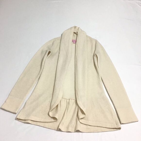 Lily Pulitzer Vintage Cream Cashmere Open Cardigan Sweater Size XS - Picture 5 of 10